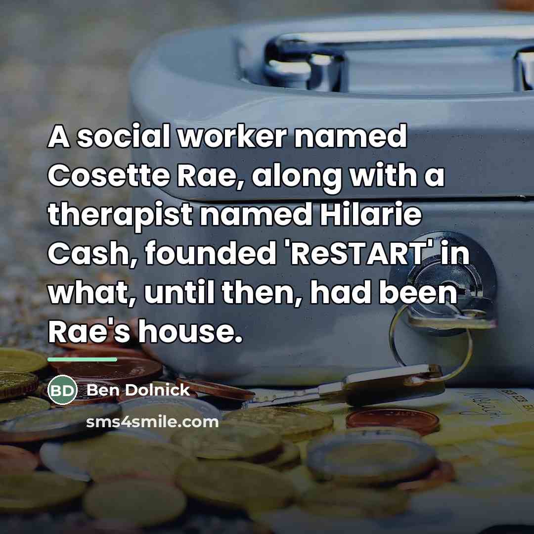 “A social worker named Cosette Rae, along with a therapist…” quote by Ben Dolnick