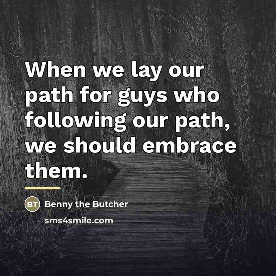 “When we lay our path for guys who following our…” quote by Benny the Butcher