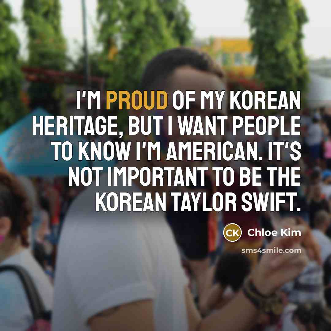 “I'm proud of my Korean heritage, but I want people…” quote by Chloe Kim