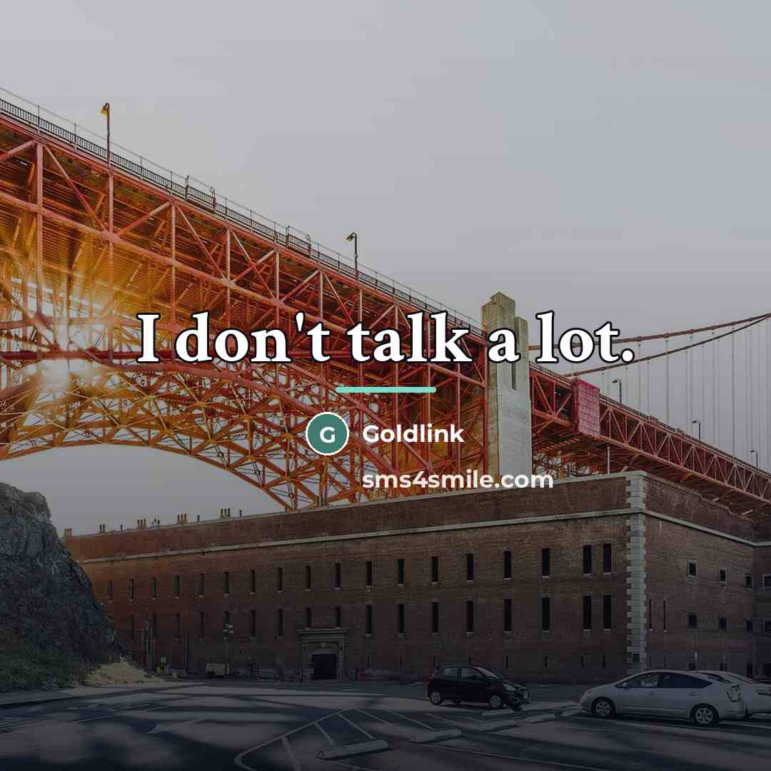 “I don't talk a lot.…” quote by Goldlink