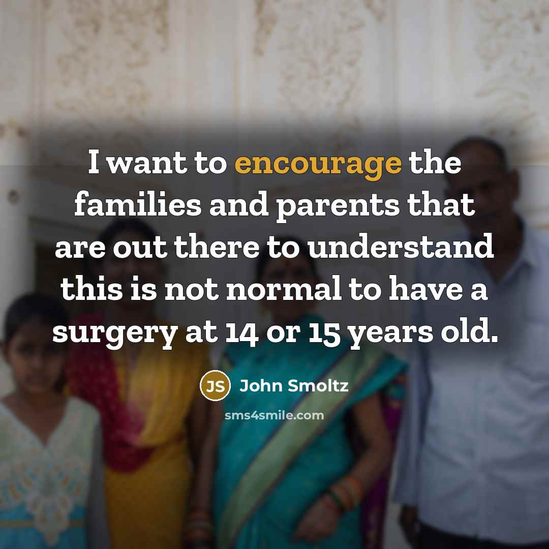 “I want to encourage the families and parents that are…” quote by John Smoltz