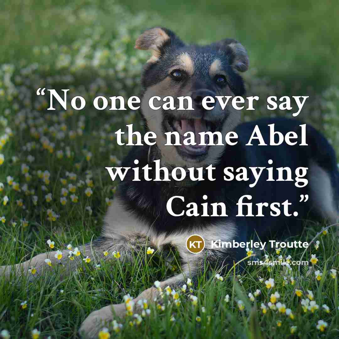 “No one can ever say the name Abel without saying Cain first.” quote by Kimberley Troutte