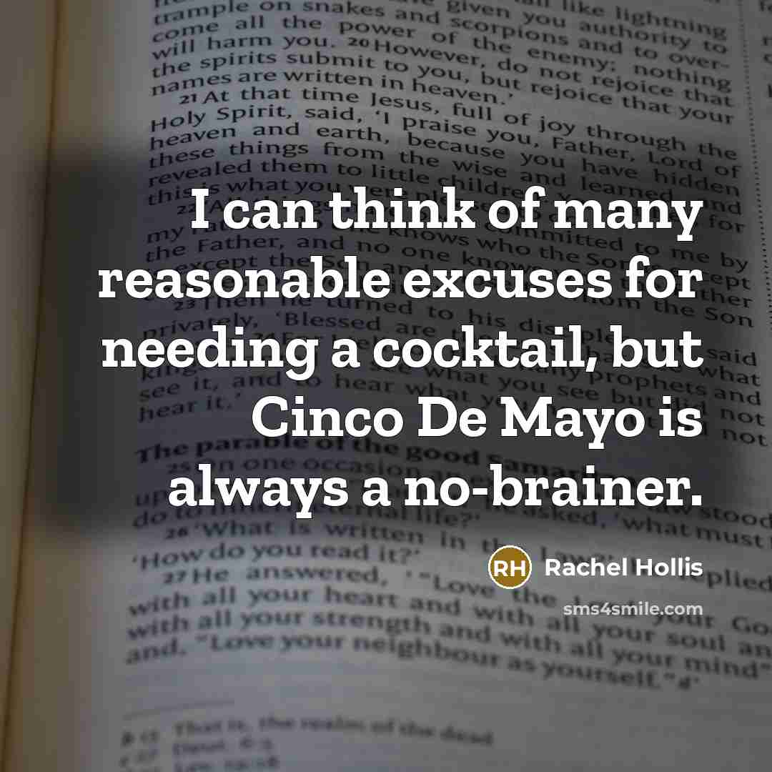 “I can think of many reasonable excuses for needing a…” quote by Rachel Hollis