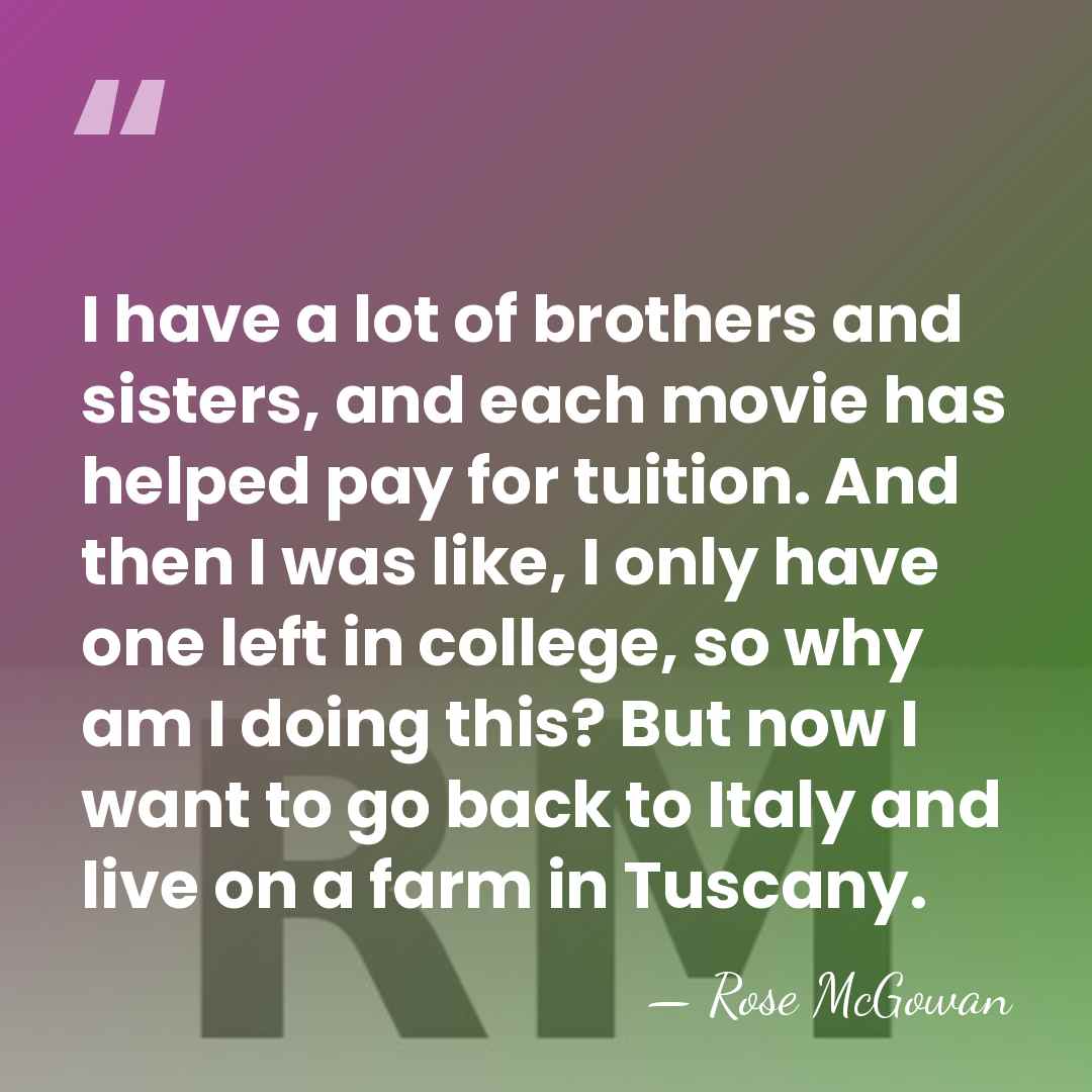 I have a lot of brothers and sisters, and each movie has&hellip; - Rose McGowan