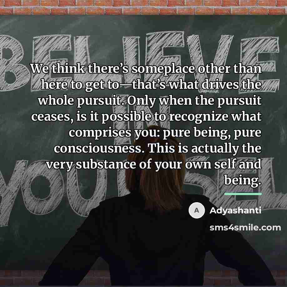 “We think there’s someplace other than here to get to—that’s…” quote by Adyashanti