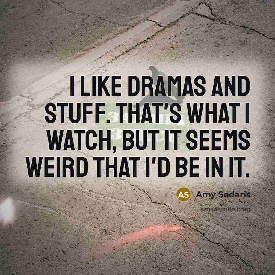 “I like dramas and stuff. That's what I watch, but…” quote by Amy Sedaris