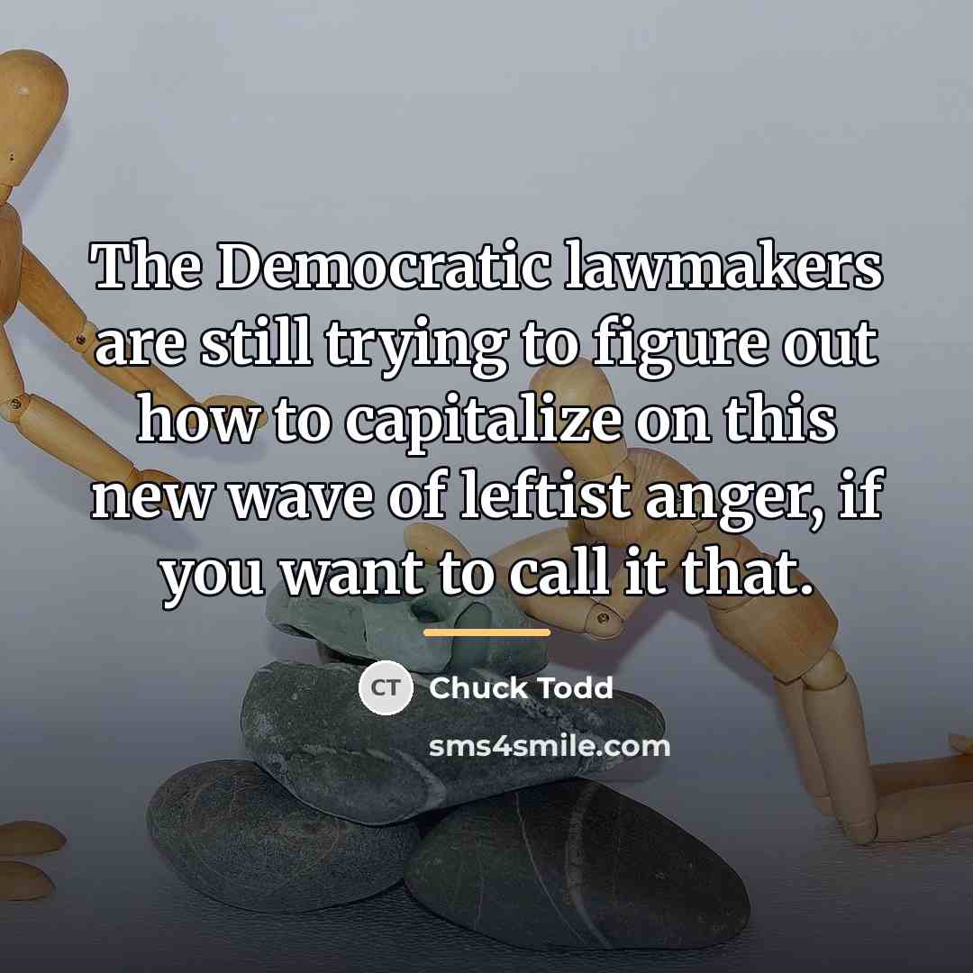 “The Democratic lawmakers are still trying to figure out how…” quote by Chuck Todd