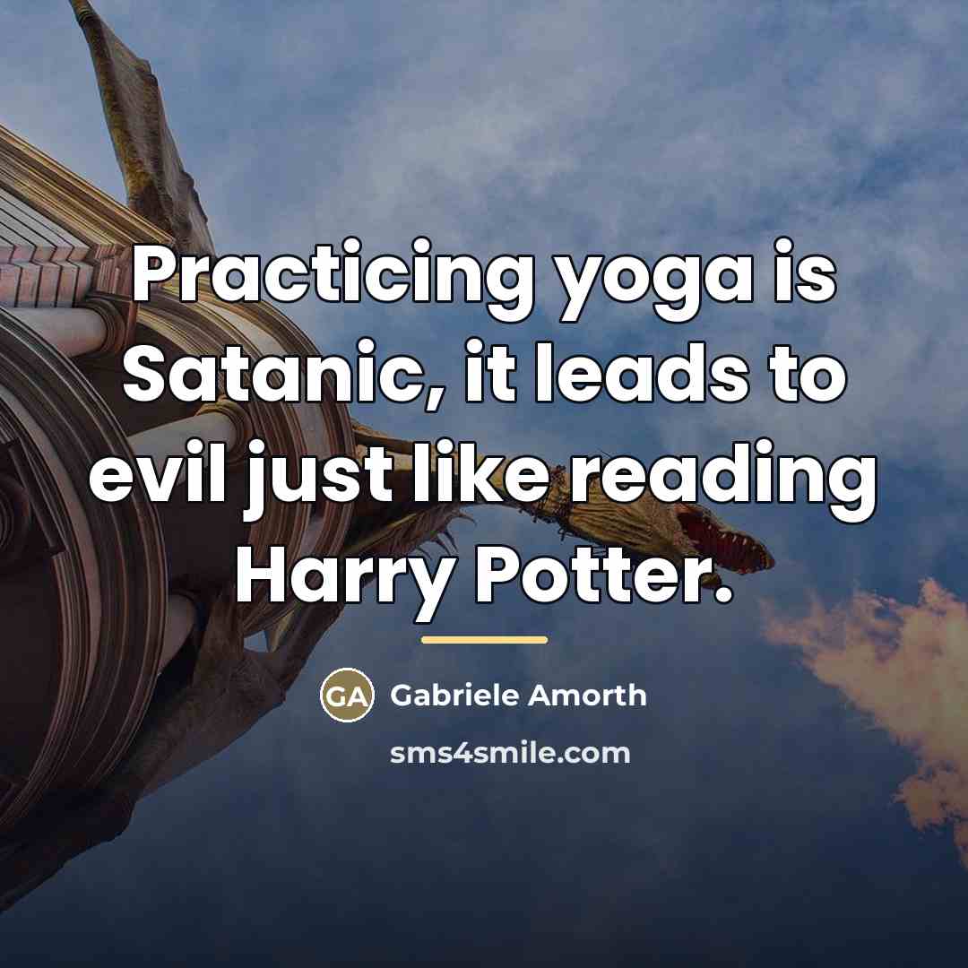 “Practicing yoga is Satanic, it leads to evil just like…” quote by Gabriele Amorth