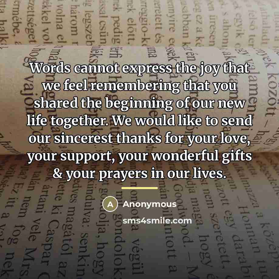 “Words cannot express the joy that we feel remembering that…” quote by Anonymous