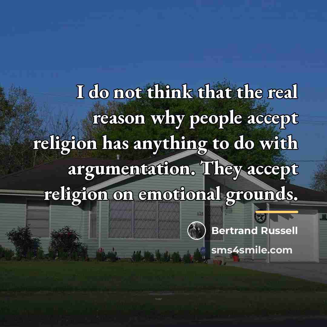 “I do not think that the real reason why people…” quote by Bertrand Russell