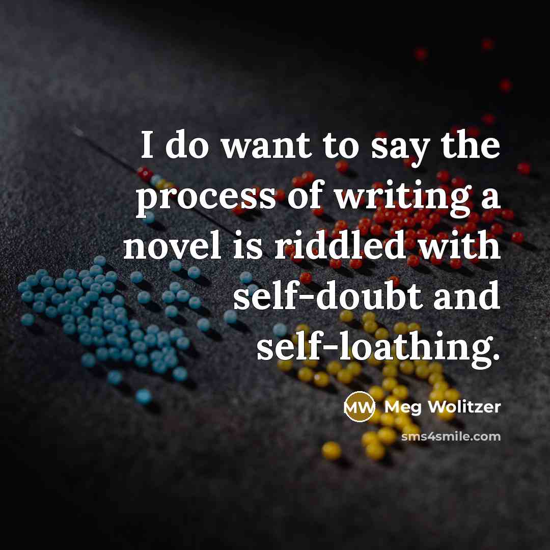 “I do want to say the process of writing a…” quote by Meg Wolitzer