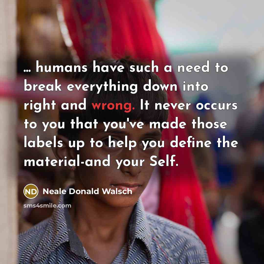“... humans have such a need to break everything down…” quote by Neale Donald Walsch