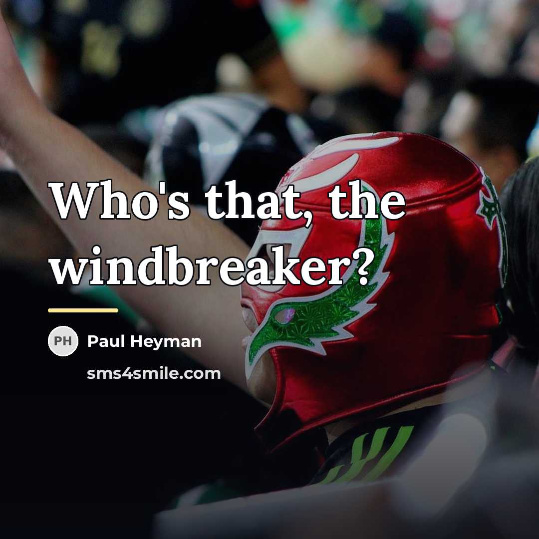 “Who's that, the windbreaker?…” quote by Paul Heyman