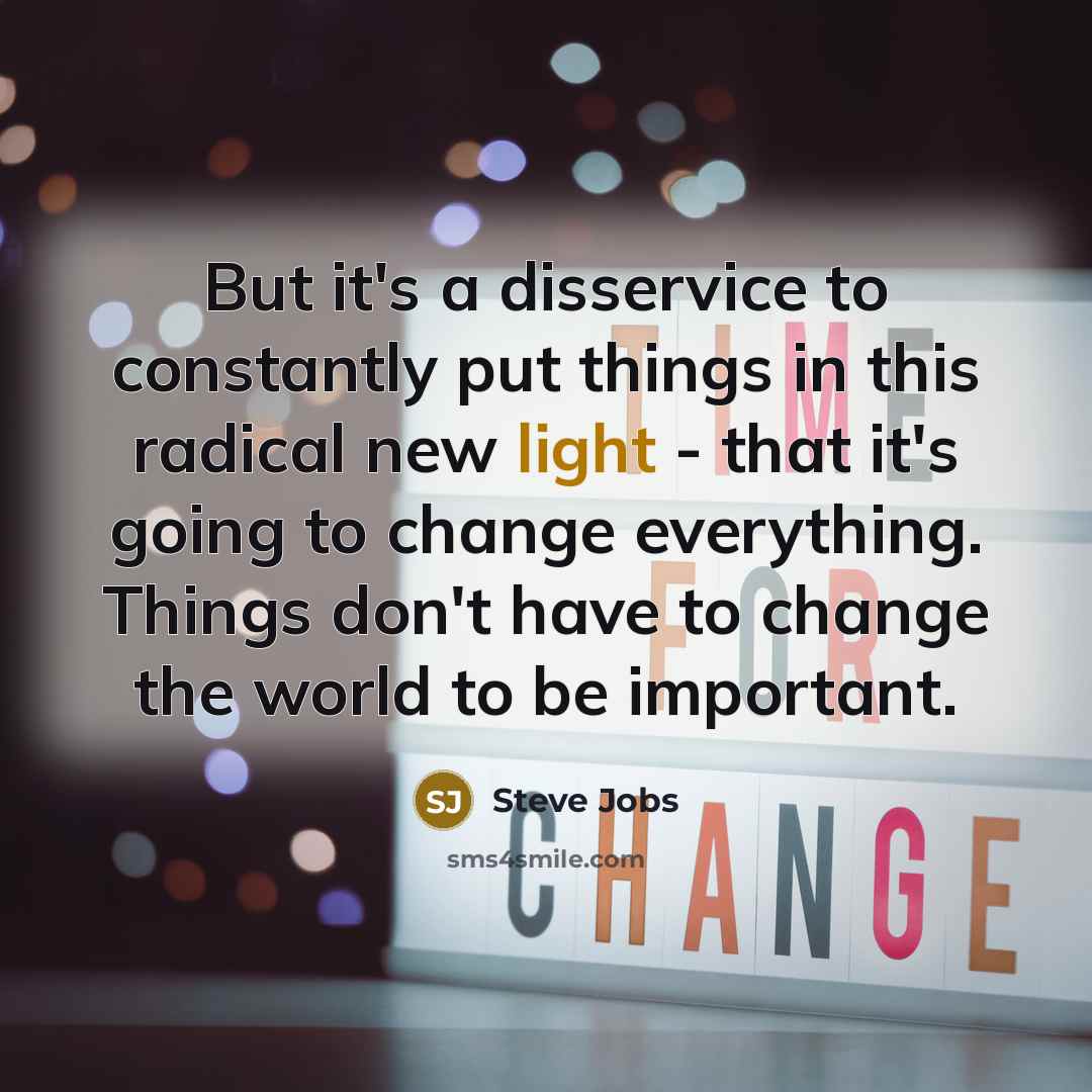 “But it's a disservice to constantly put things in this…” quote by Steve Jobs