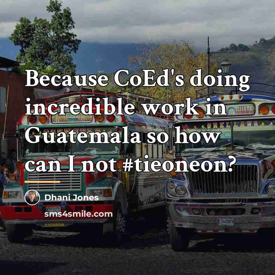“Because CoEd's doing incredible work in Guatemala so how can…” quote by Dhani Jones
