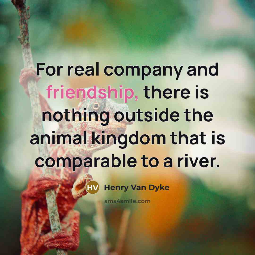 “For real company and friendship, there is nothing outside the…” quote by Henry Van Dyke