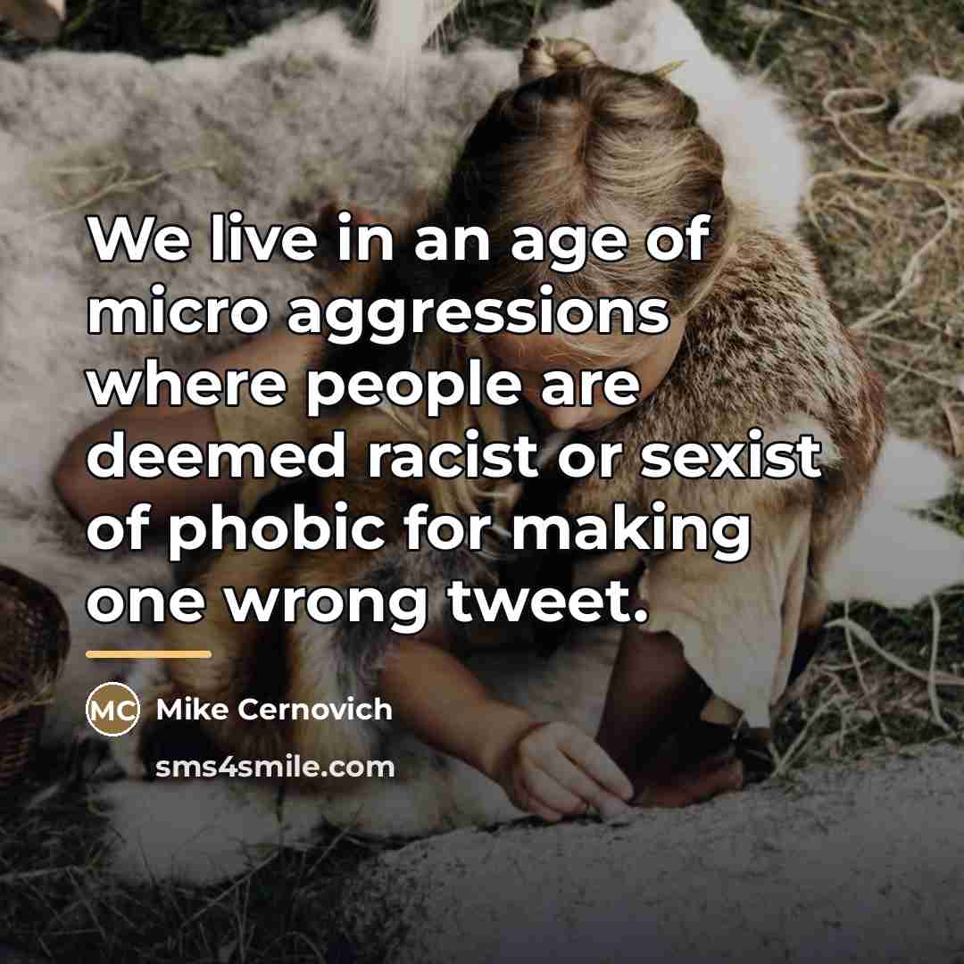 “We live in an age of micro aggressions where people…” quote by Mike Cernovich