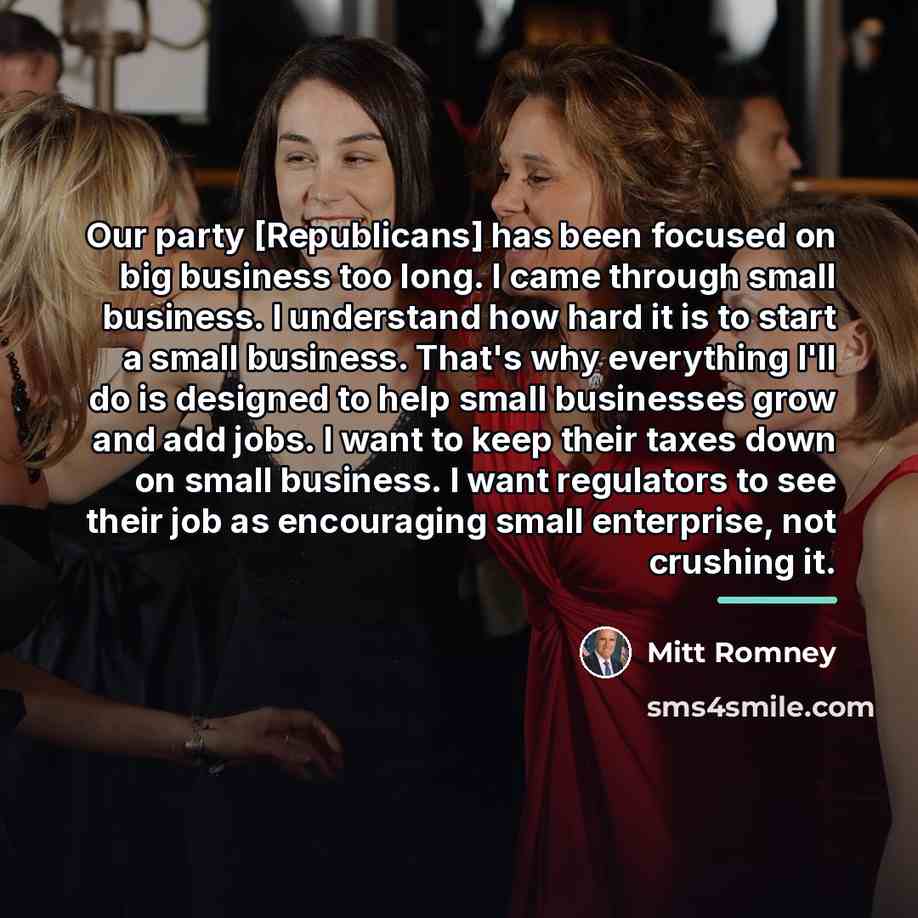 “Our party [Republicans] has been focused on big business too…” quote by Mitt Romney