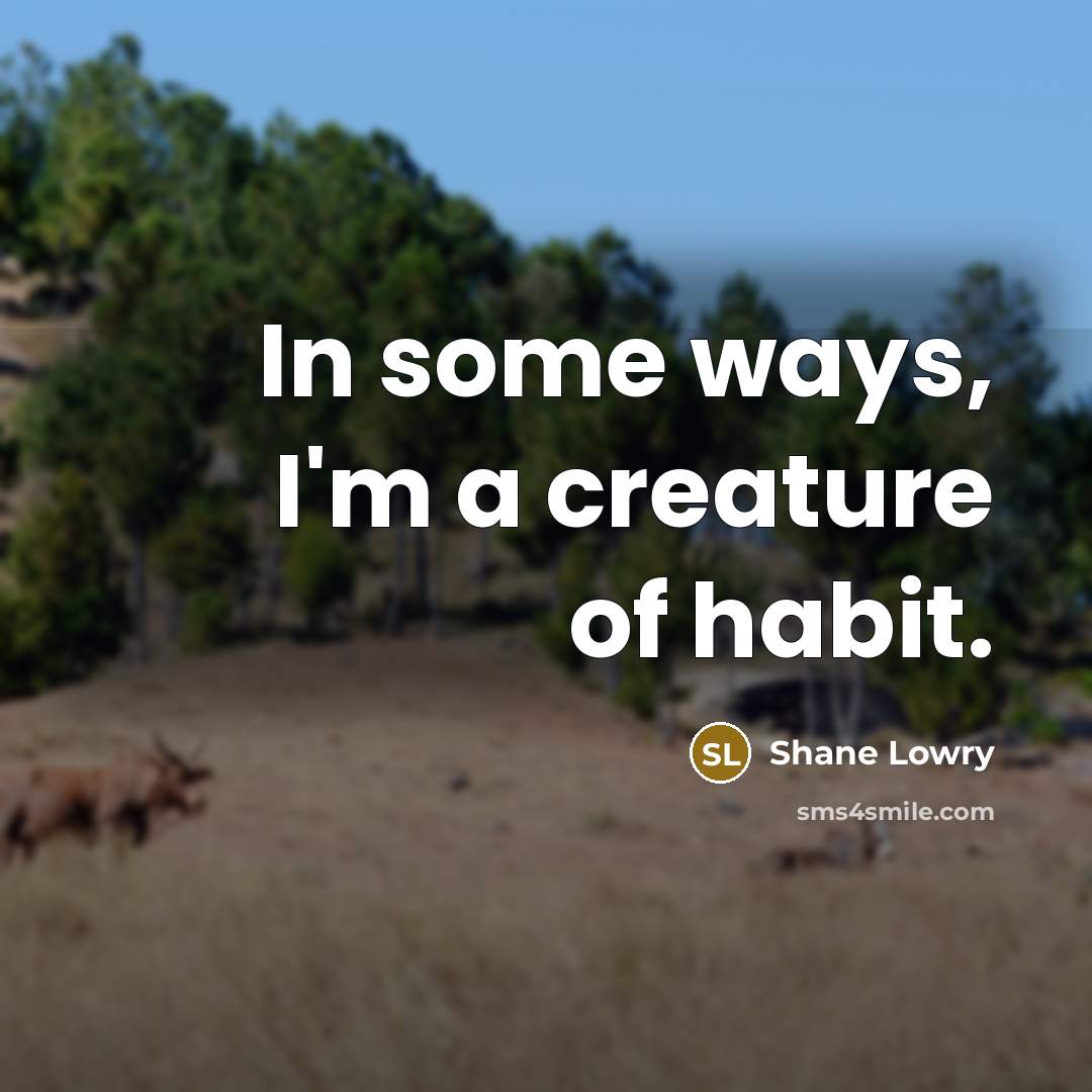 “In some ways, I'm a creature of habit.…” quote by Shane Lowry