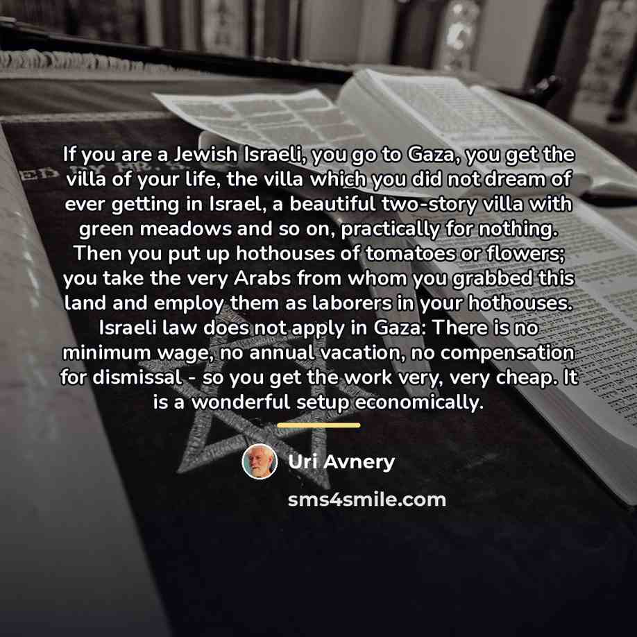 “If you are a Jewish Israeli, you go to Gaza,…” quote by Uri Avnery