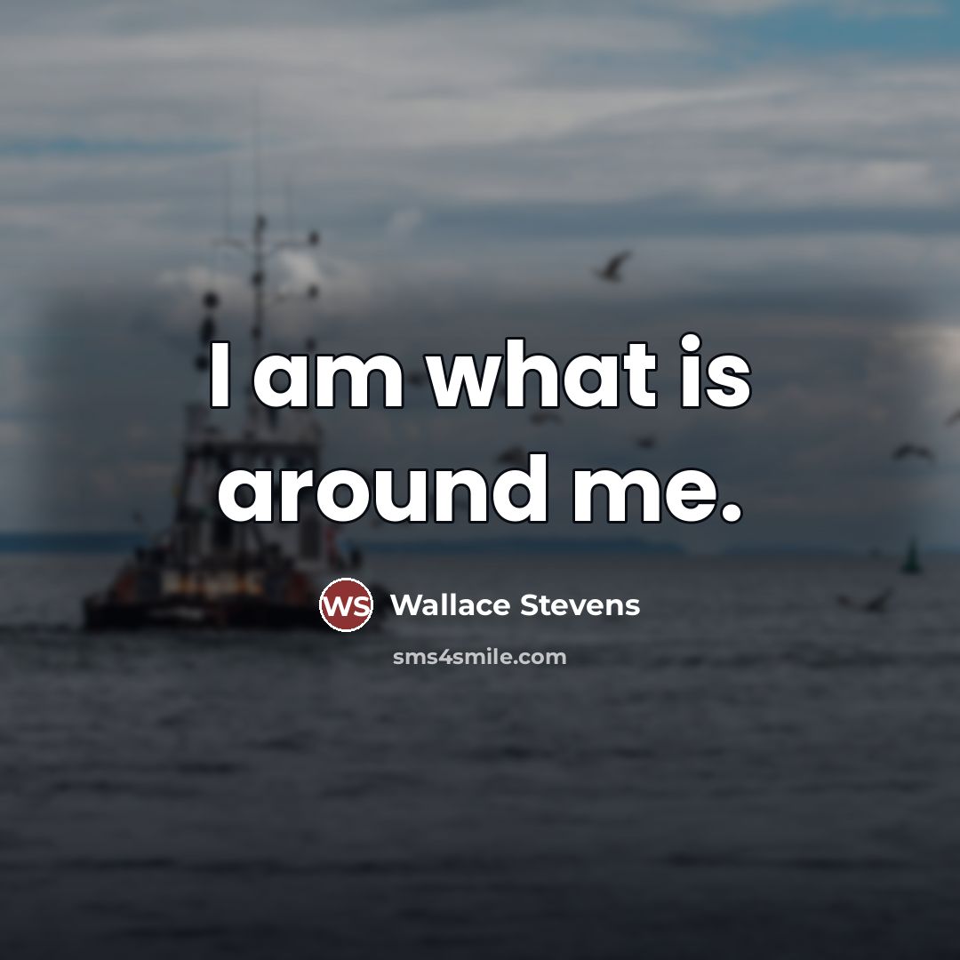 “I am what is around me.…” quote by Wallace Stevens