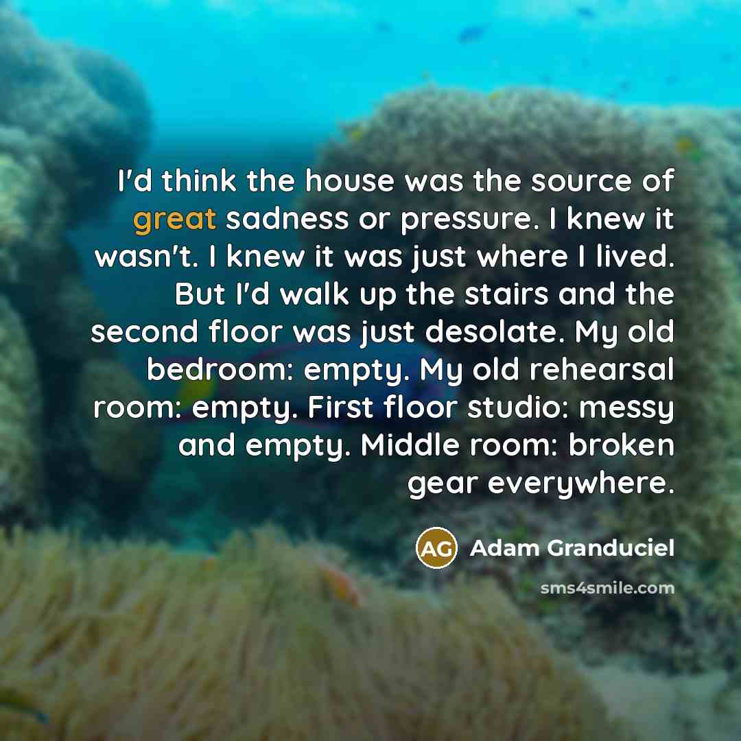 “I'd think the house was the source of great sadness…” quote by Adam Granduciel