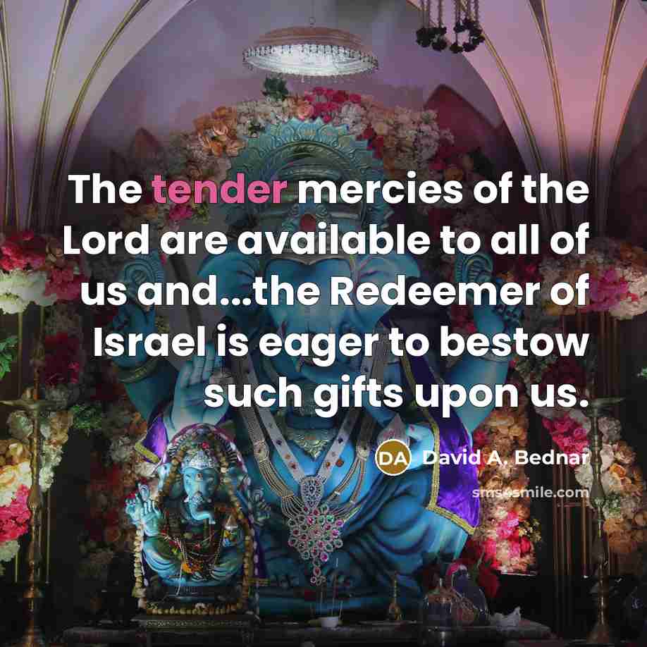 “The tender mercies of the Lord are available to all…” quote by David A. Bednar
