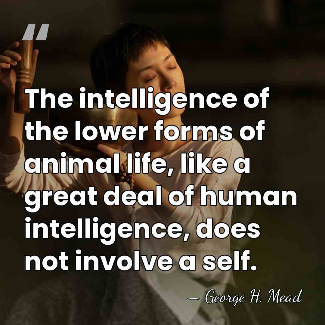 The intelligence of the lower forms of animal life, like a great&hellip; - George H. Mead