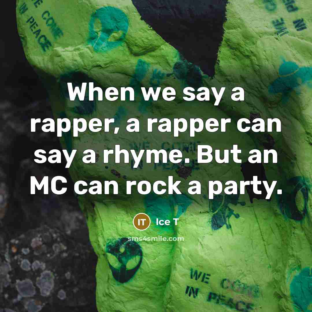 “When we say a rapper, a rapper can say a…” quote by Ice T