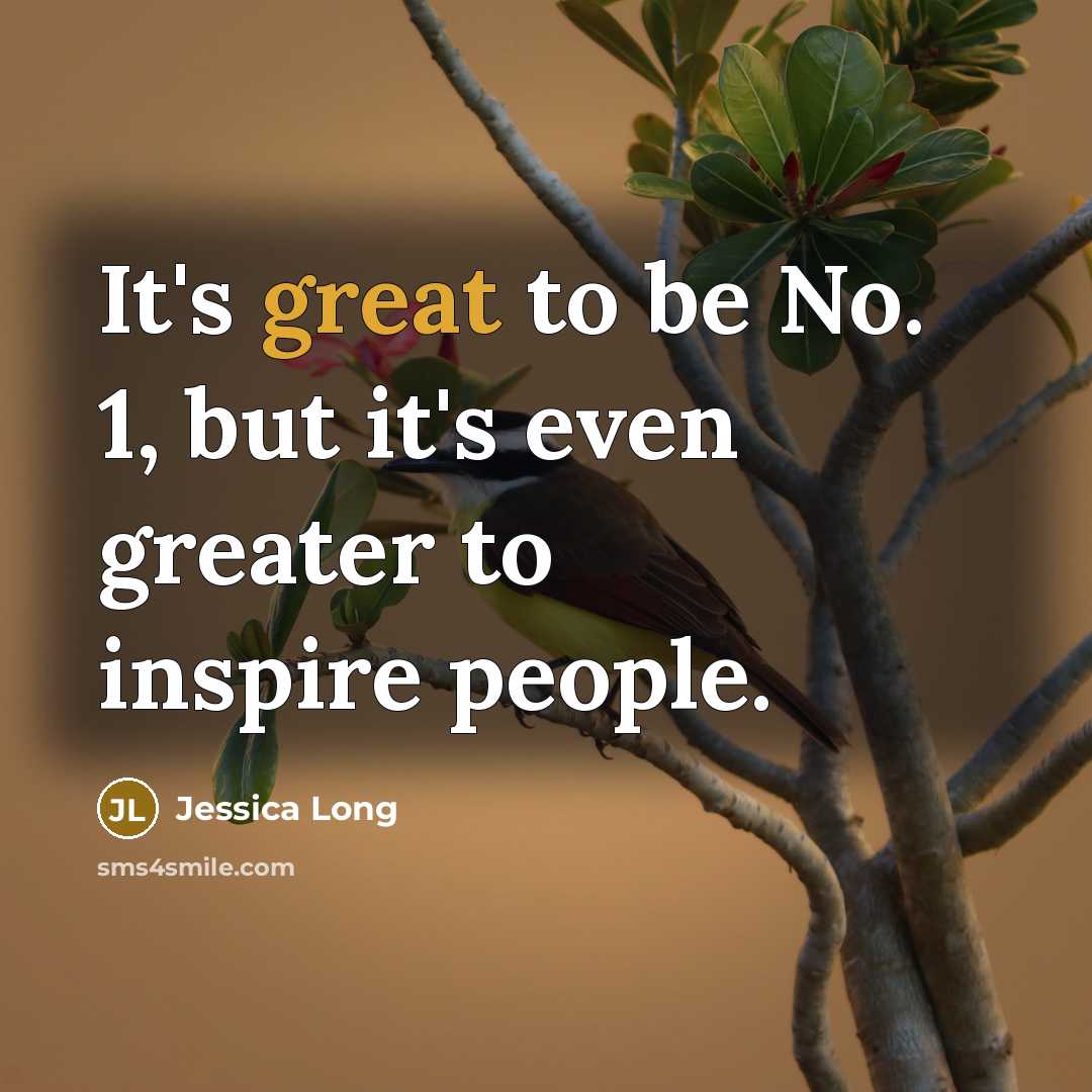 “It's great to be No. 1, but it's even greater…” quote by Jessica Long