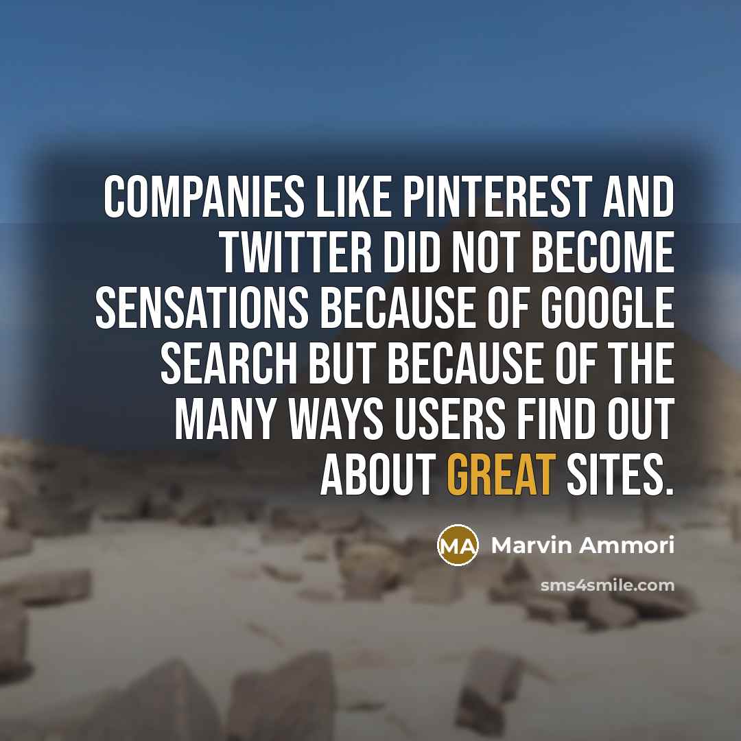 “Companies like Pinterest and Twitter did not become sensations because…” quote by Marvin Ammori