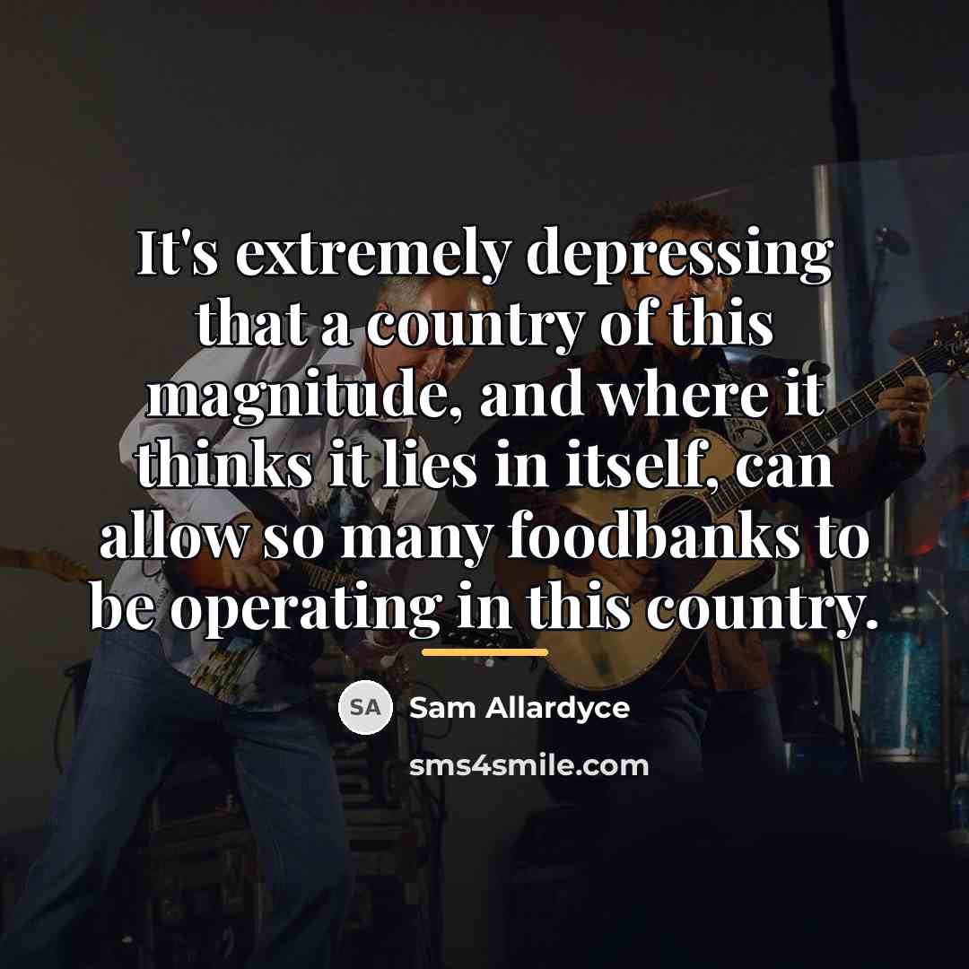 “It's extremely depressing that a country of this magnitude, and…” quote by Sam Allardyce