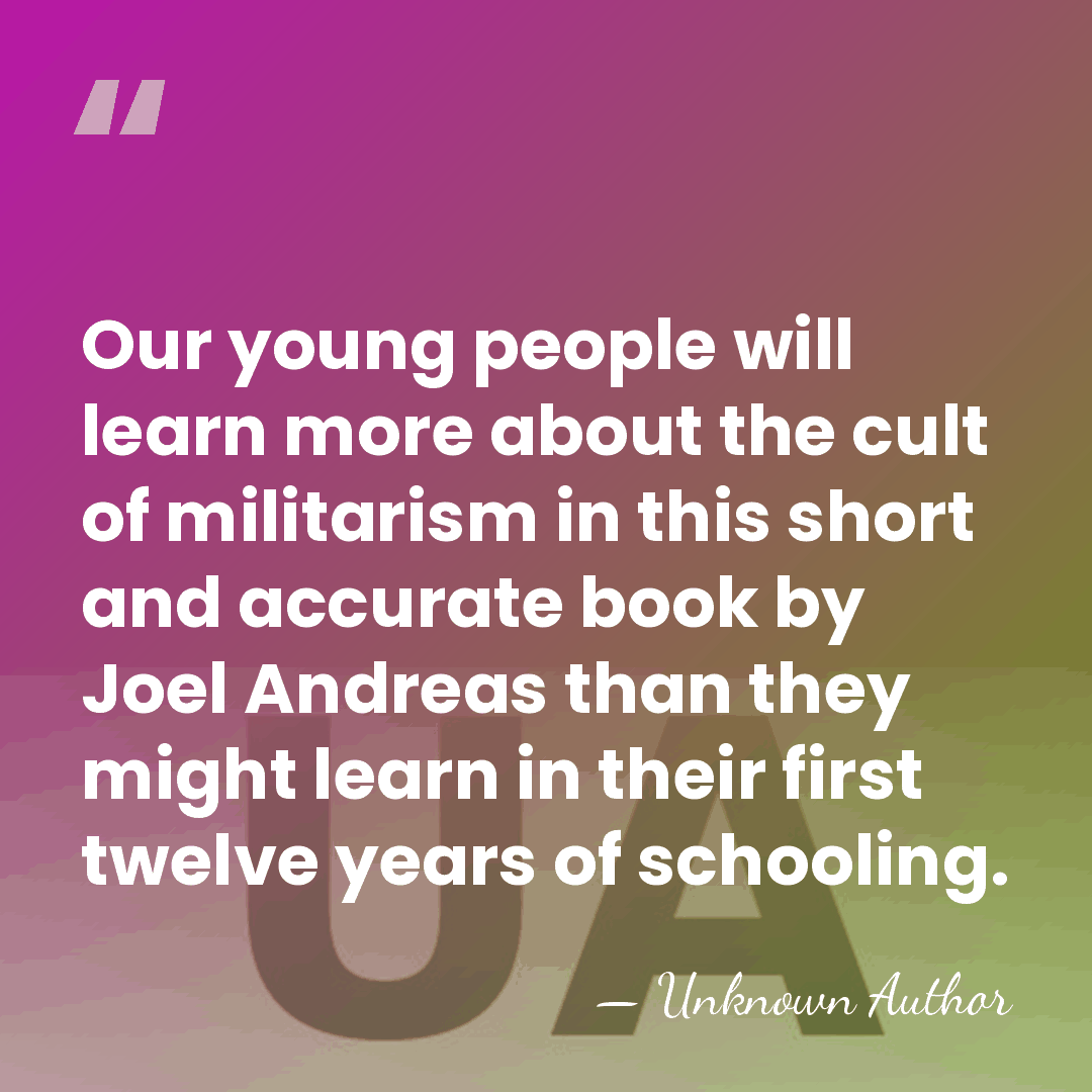 Our young people will learn more about the cult of militarism in&hellip; - Blase Bonpane