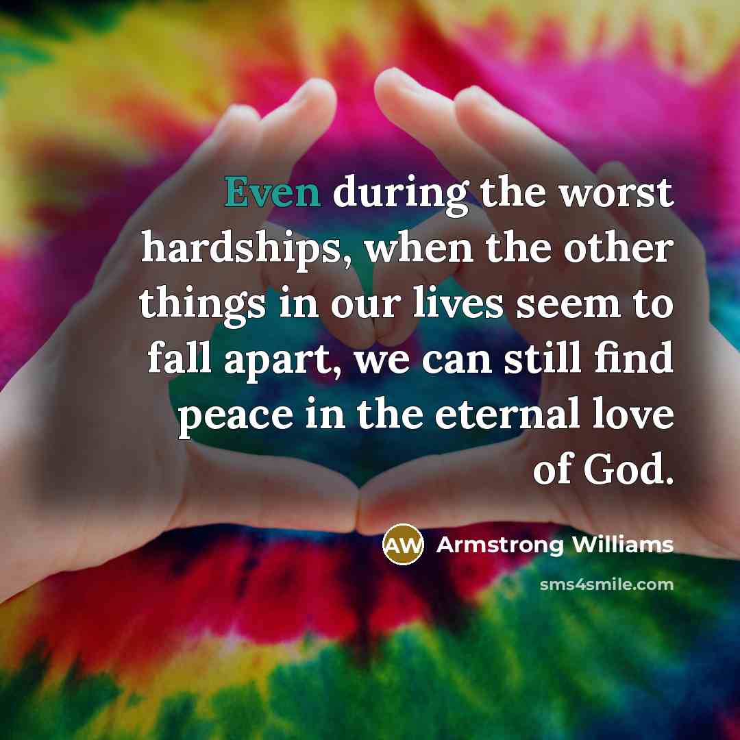 “Even during the worst hardships, when the other things in…” quote by Armstrong Williams