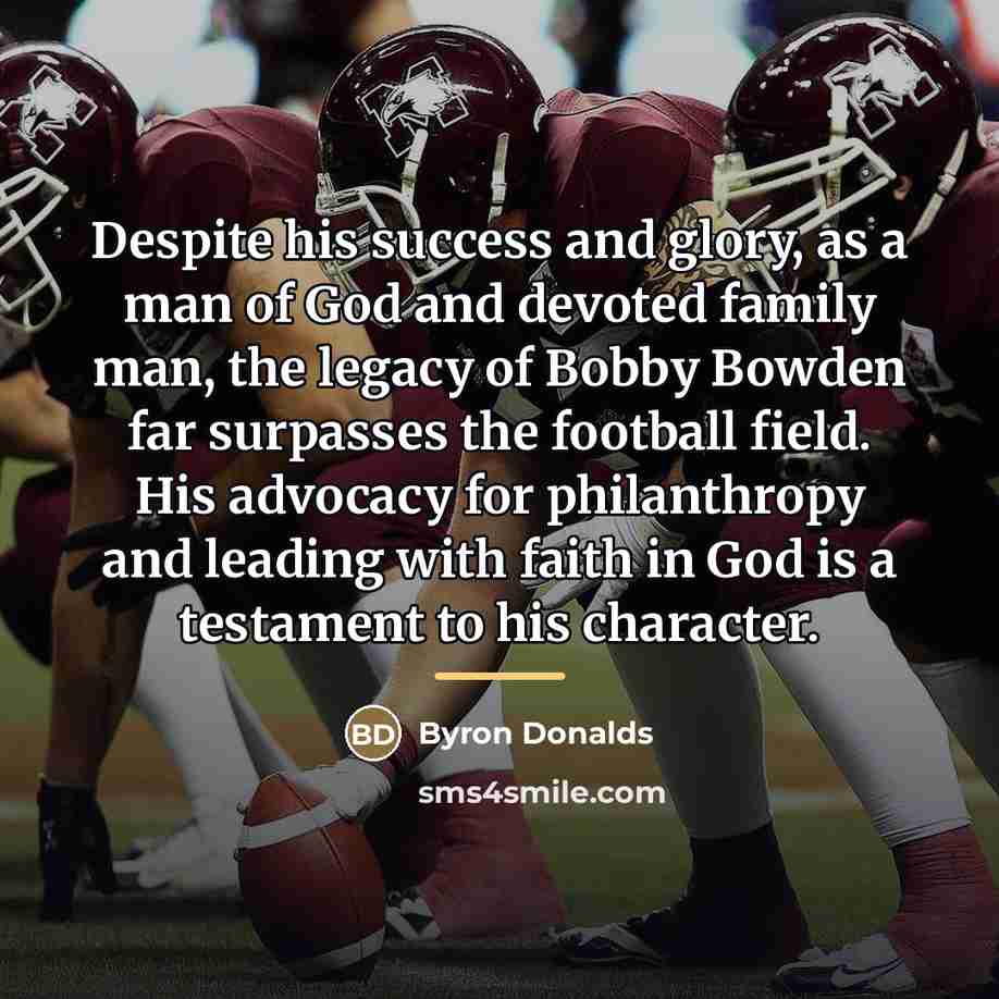 “Despite his success and glory, as a man of God…” quote by Byron Donalds