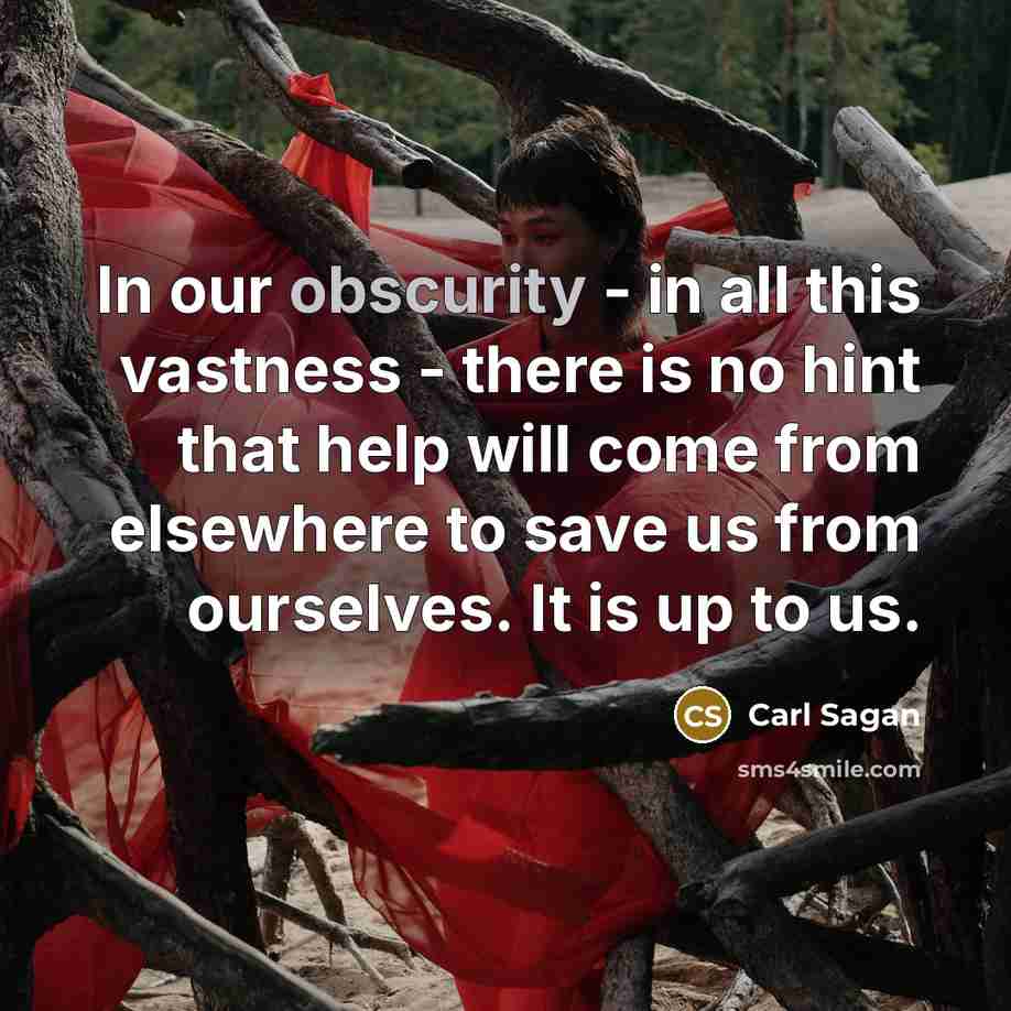 “In our obscurity - in all this vastness - there…” quote by Carl Sagan