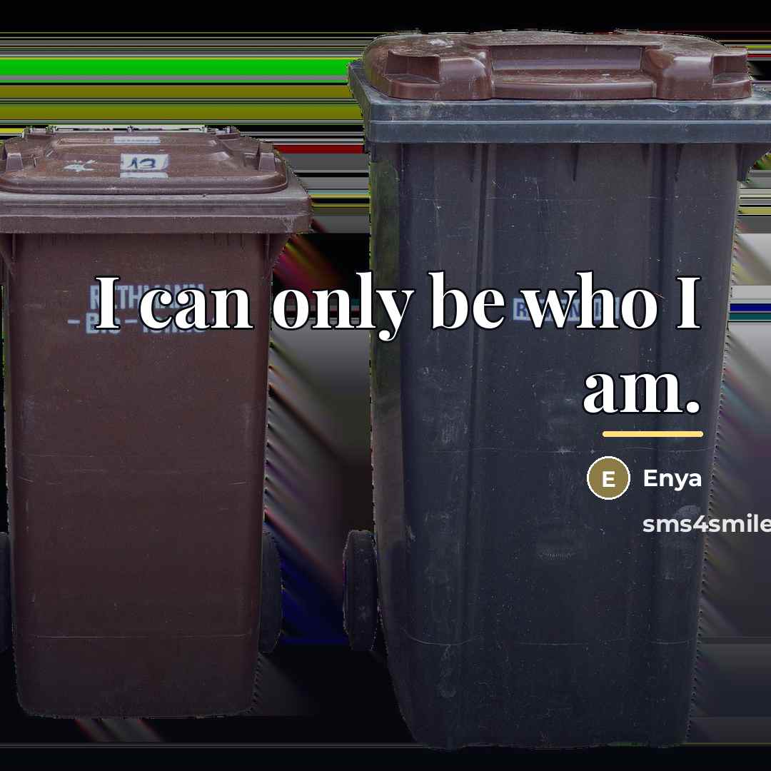 “I can only be who I am.…” quote by Enya