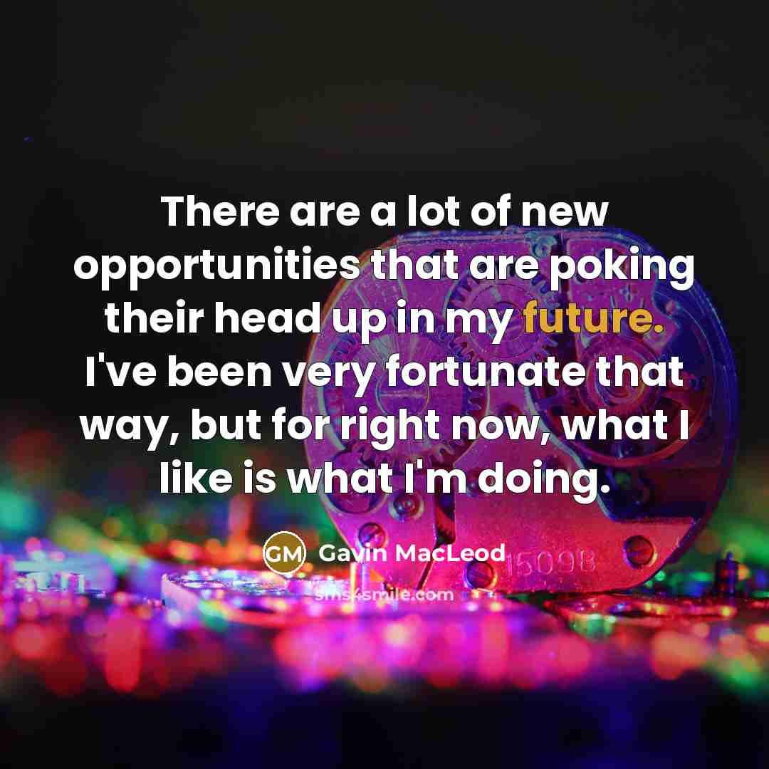 “There are a lot of new opportunities that are poking…” quote by Gavin MacLeod