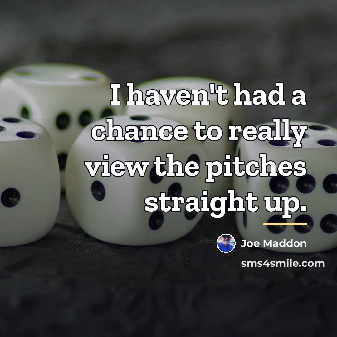 “I haven't had a chance to really view the pitches…” quote by Joe Maddon