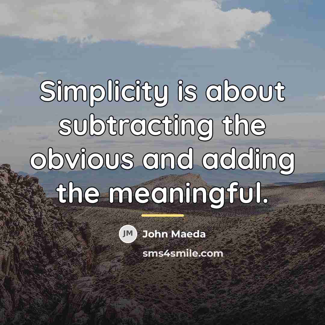 “Simplicity is about subtracting the obvious and adding the meaningful.…” quote by John Maeda
