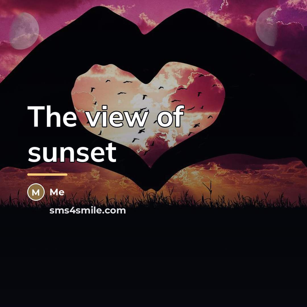 “The view of sunset…” quote by Me