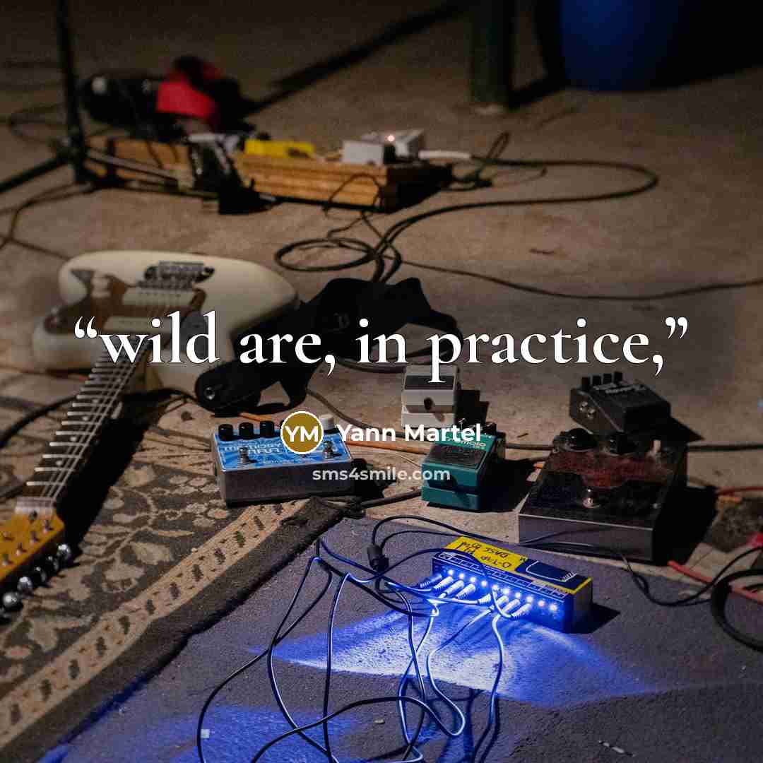 “wild are, in practice,” quote by Yann Martel