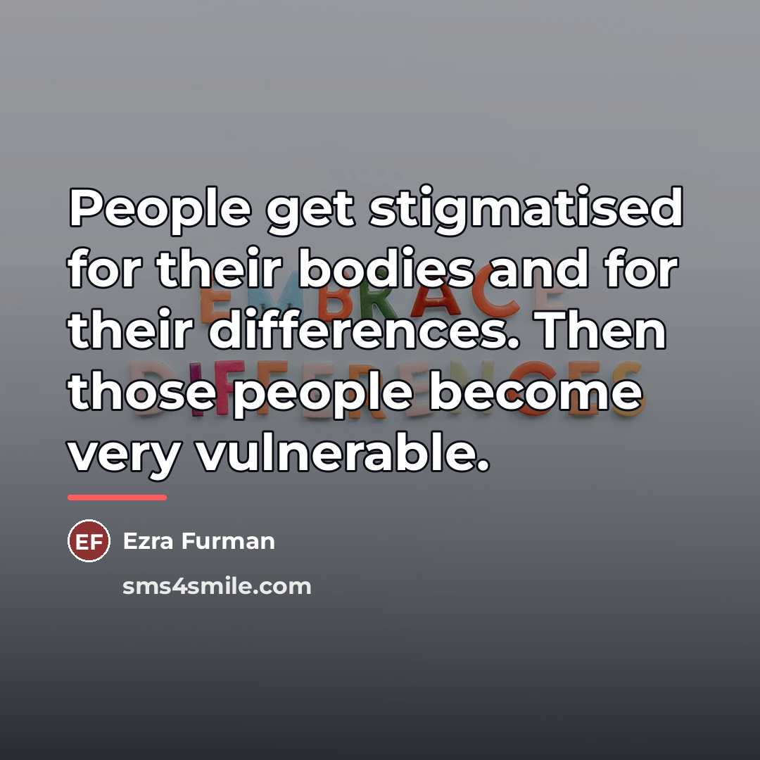 “People get stigmatised for their bodies and for their differences.…” quote by Ezra Furman