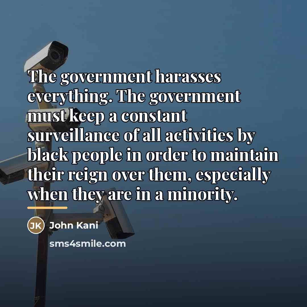 “The government harasses everything. The government must keep a constant…” quote by John Kani
