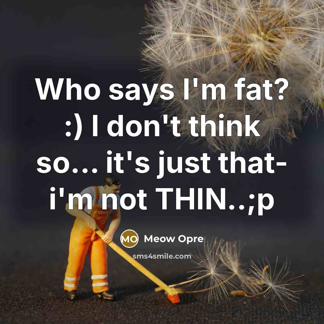 “Who says I'm fat? :) I don't think so... it's…” quote by Meow Opre
