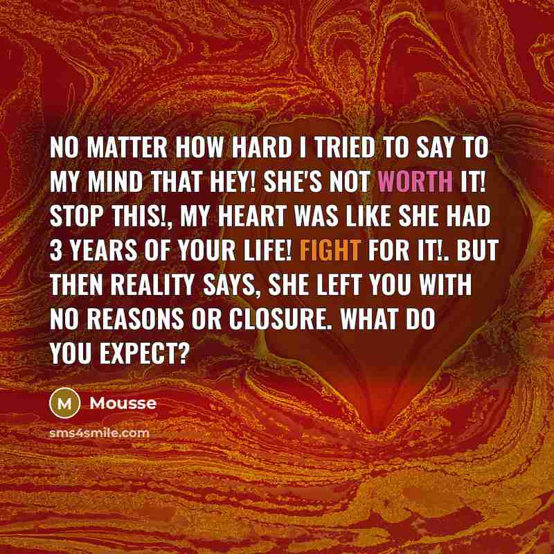 “No matter how hard I tried to say to my…” quote by Mousse