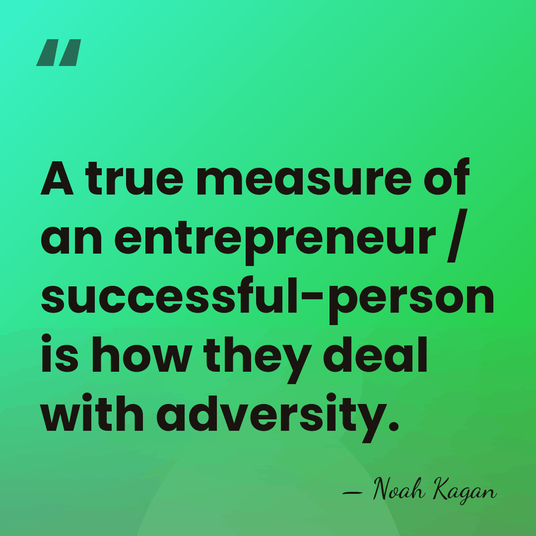 A true measure of an entrepreneur / successful-person is how they deal&hellip; - Noah Kagan