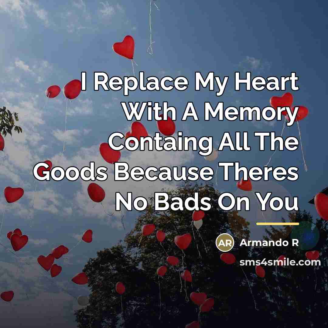 “I Replace My Heart With A Memory Containg All The…” quote by Anonymous