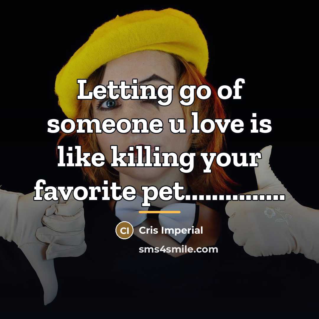 “Letting go of someone u love is like killing your…” quote by Cris Imperial