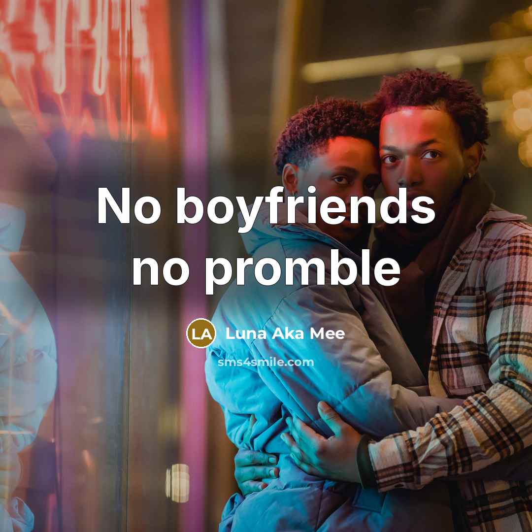 “No boyfriends no promble” quote by Luna Aka Mee